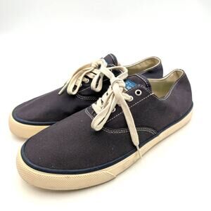 Sperry Cloud CVO Men's Canvas Trainers Shoes Round Toe Navy Blue Size US9 EU42